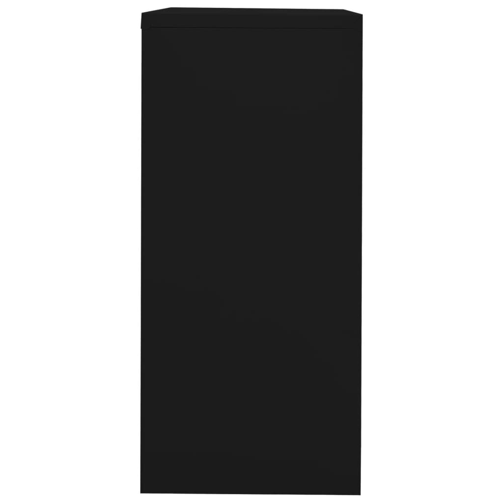 vidaXL Arkistokaappi musta 90x46x103 cm teräs