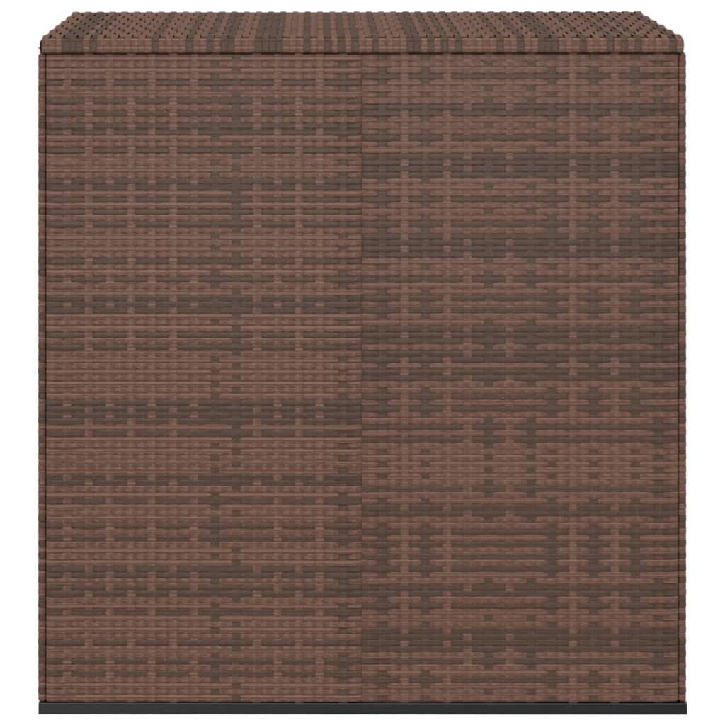 vidaXL Puutarhan säilytyslaatikko PE-rottinki 100x49x103,5 cm ruskea