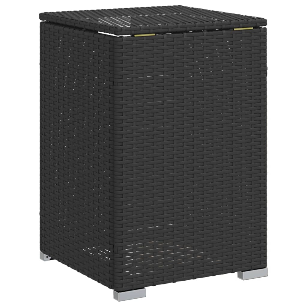 vidaXL Propaanisäiliön suojapöytä musta 40x40x60 cm polyrottinki