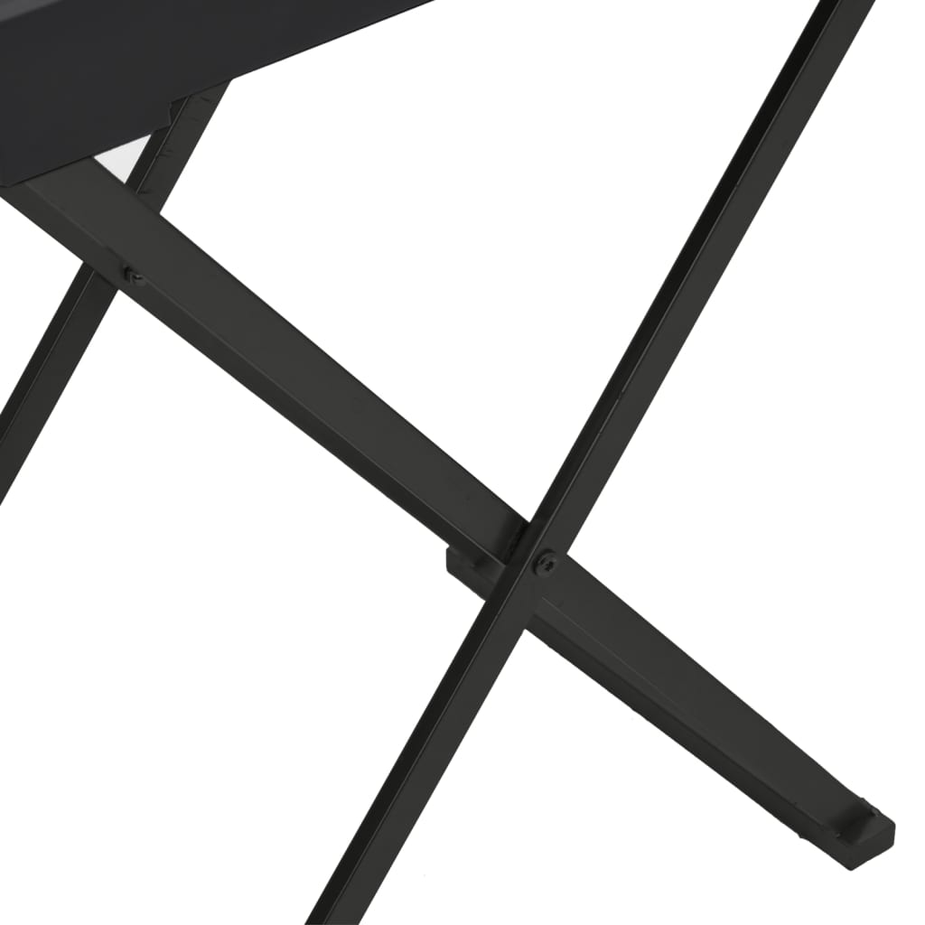 vidaXL Kokoontaitettava pöytä musta 48x34x61 cm MDF