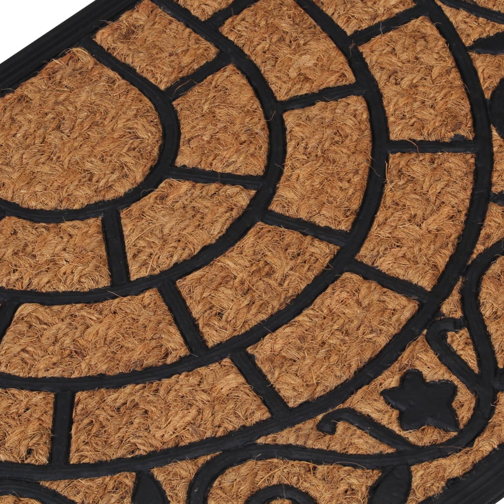 vidaXL Ovimatto puolipyöreä 45x75 cm kumi ja kookoskuitu