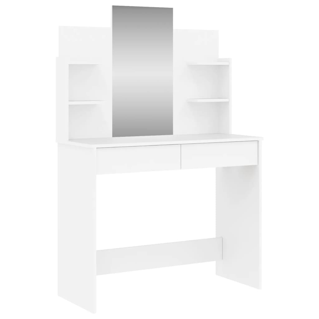 VidaXL Peilipöytä valkoinen 96x39x142 cm