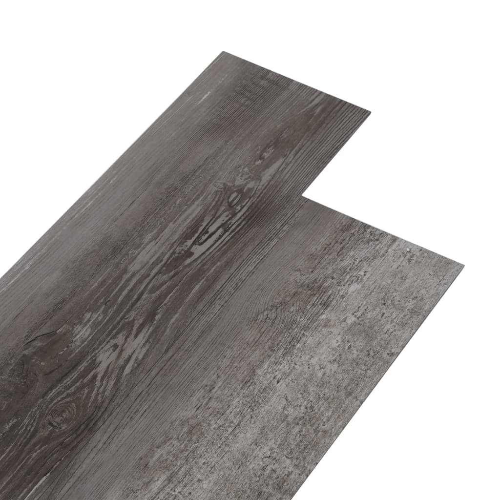 vidaXL PVC-lattialankut ei-itsekiinnittyvä 4,46 m² 3mm raidallinen puu