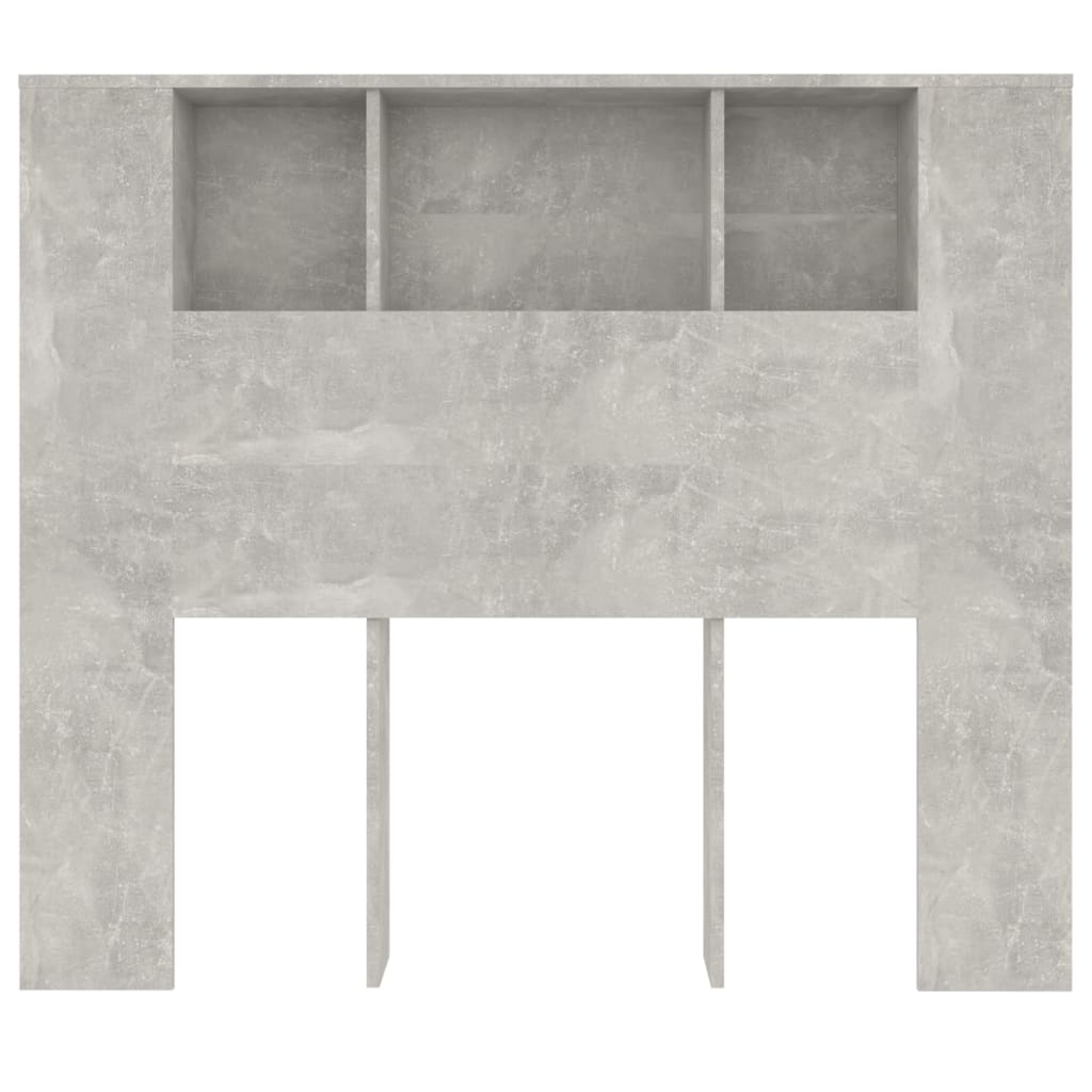 vidaXL Sängynpääty säilytystilalla betoninharmaa 120x18,5x102,5 cm