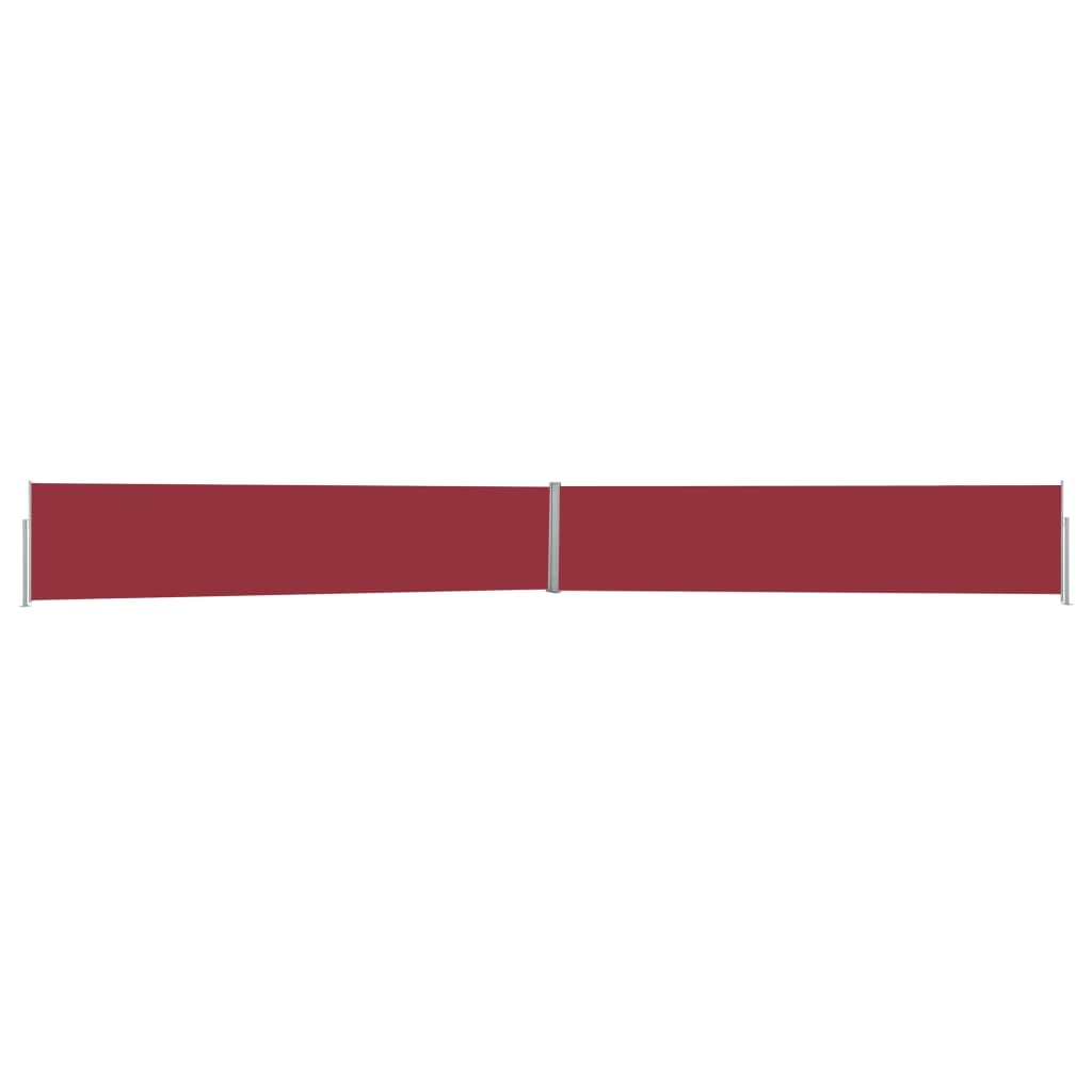 vidaXL Sisäänvedettävä terassin sivumarkiisi 140x1200 cm punainen