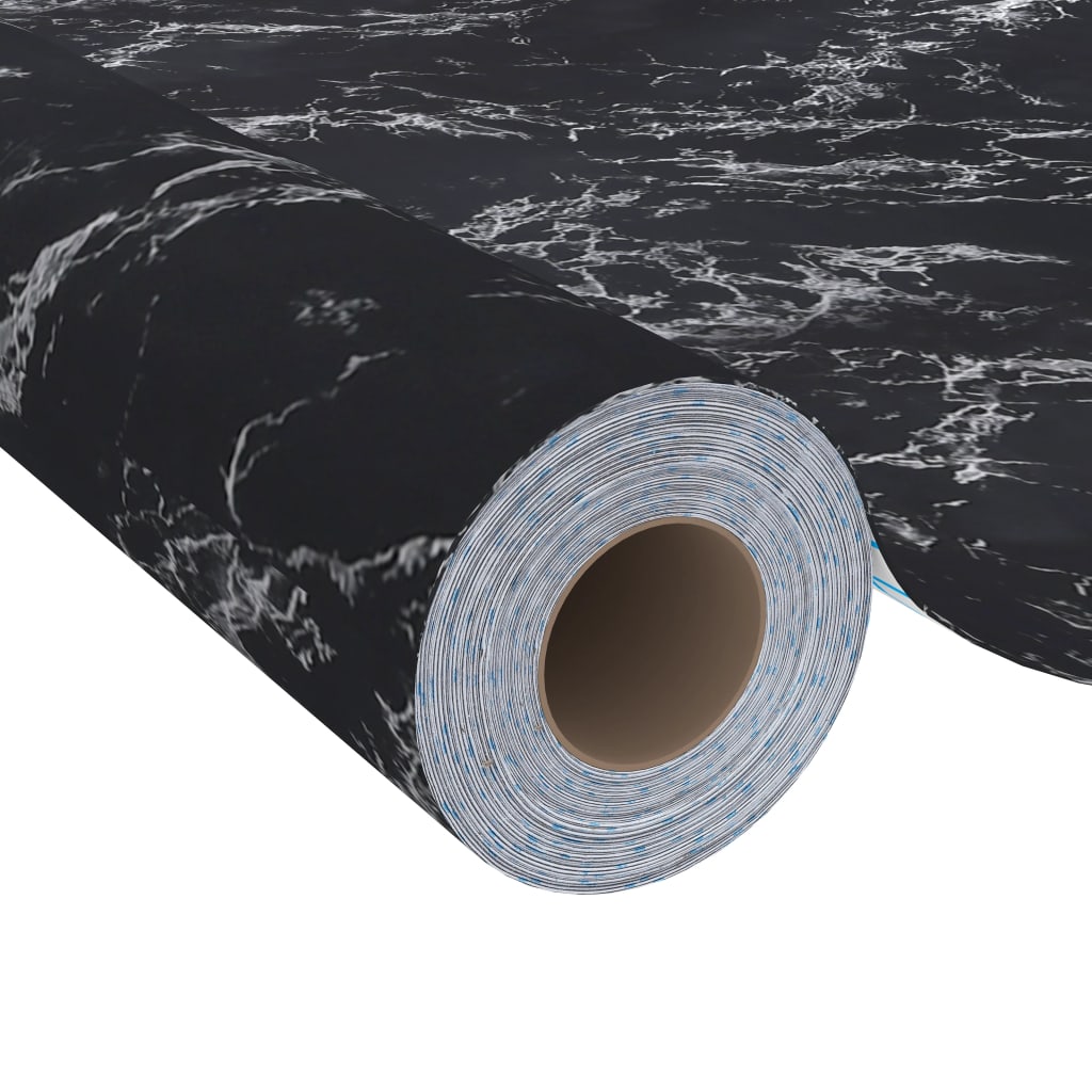 vidaXL Itseliimautuva huonekalukalvo musta kivi 500x90 cm PVC