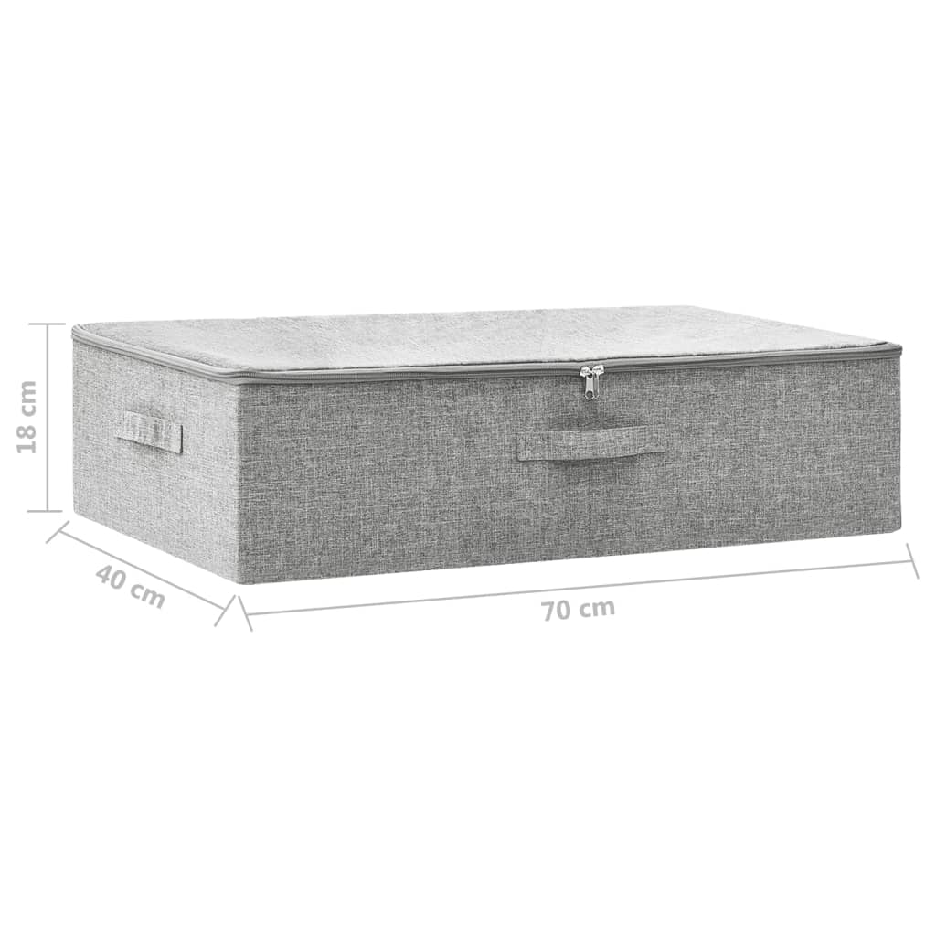 vidaXL Säilytyslaatikko kangas 70x40x18 cm harmaa