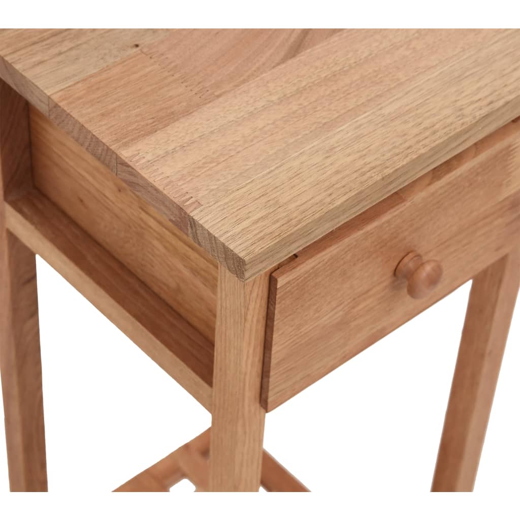 vidaXL Sivupöytä laatikolla 25x25x60 cm täysi pähkinäpuu