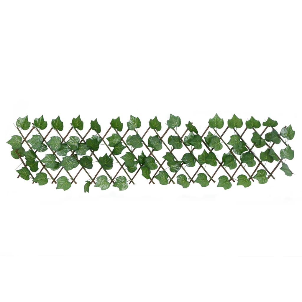 vidaXL Säleikkö tekoviininlehti laajennettava vihreä 5 kpl 180x20 cm