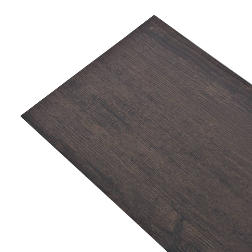vidaXL PVC lattialankku ei-itsekiinnittyvä 5,26 m² 2 mm tummanharmaa