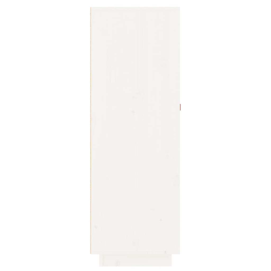 vidaXL Viinikaappi valkoinen 45x34x100 cm täysi mänty