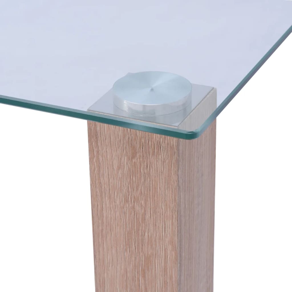 vidaXL Ruokapöytä Lasi 120x60x75 cm