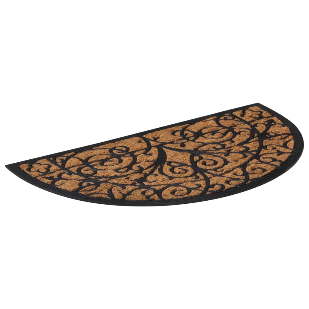 vidaXL Ovimatto puolipyöreä 45x75 cm kumi ja kookoskuitu