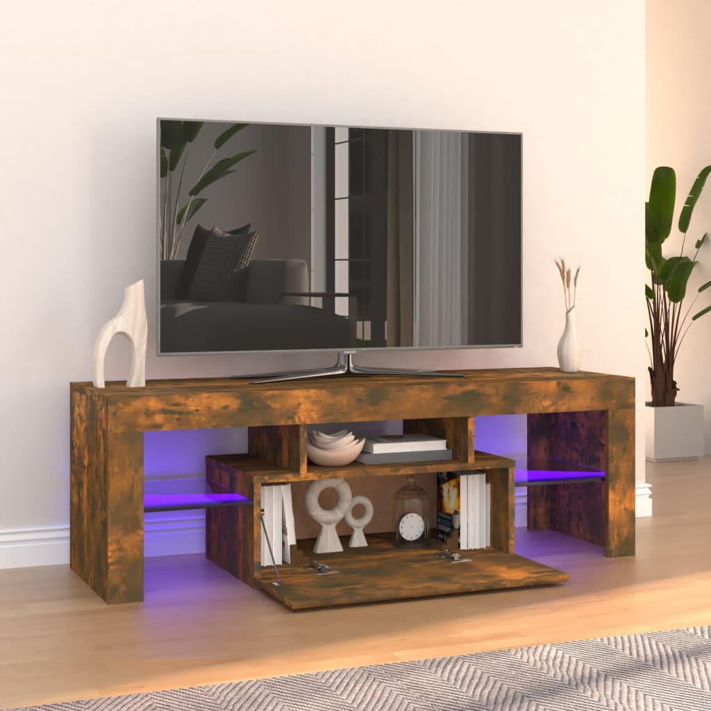 vidaXL TV-taso LED-valoilla savutammi 120x35x40 cm