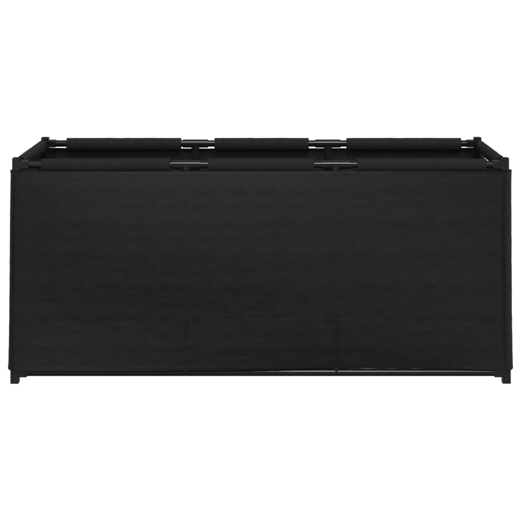 vidaXL Säilytyslaatikko musta 105x34,5x45 cm kangas