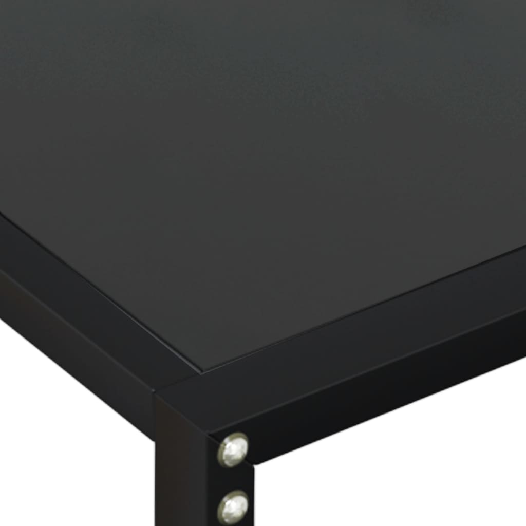 vidaXL Konsolipöytä musta 200x35x75,5 cm karkaistu lasi