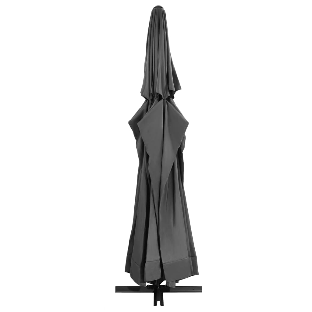 vidaXL Aurinkovarjo alumiinitanko 600 cm antrasiitti
