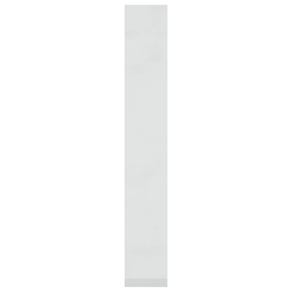 vidaXL Kirjahylly/tilanjakaja korkeakiilto valkoinen 60x30x198 cm