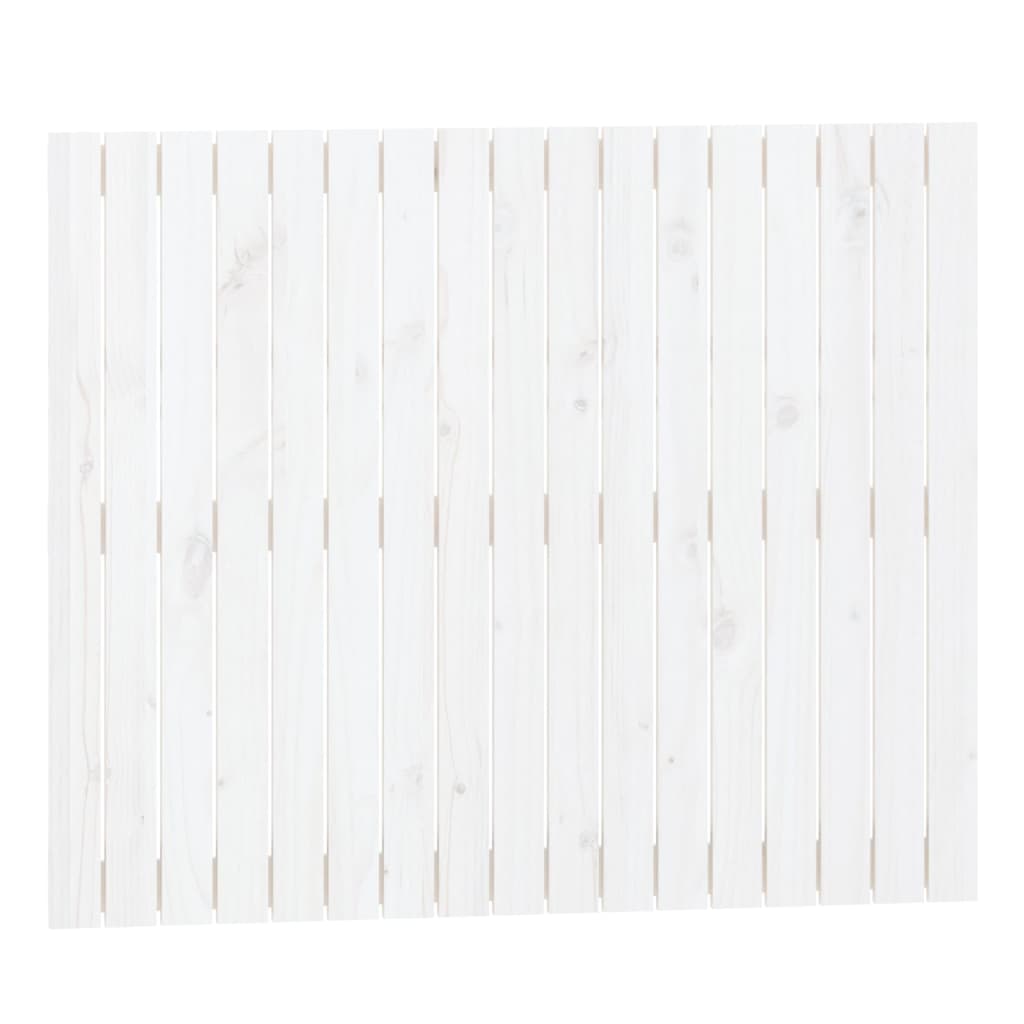 vidaXL Sängynpääty seinälle valkoinen 108x3x90 cm täysi mänty