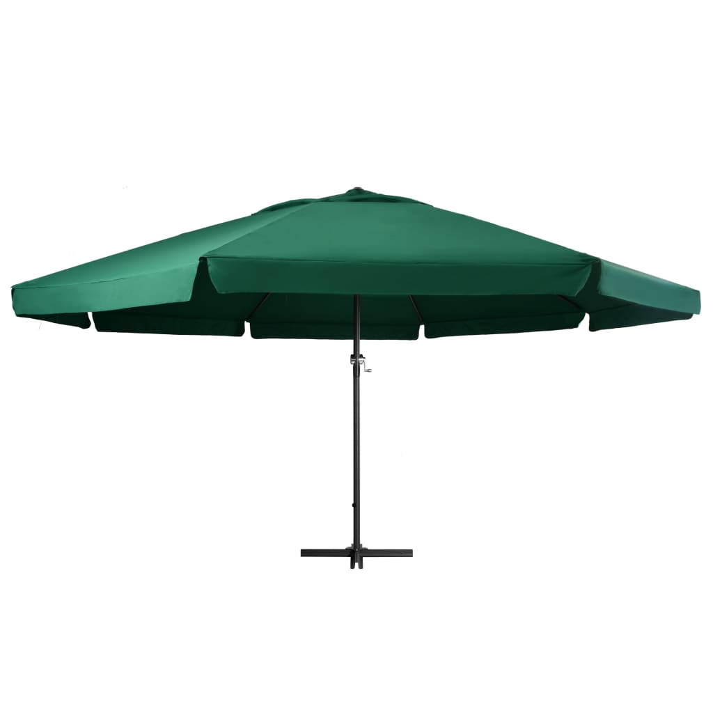 vidaXL Aurinkovarjo alumiinitanko 600 cm vihreä