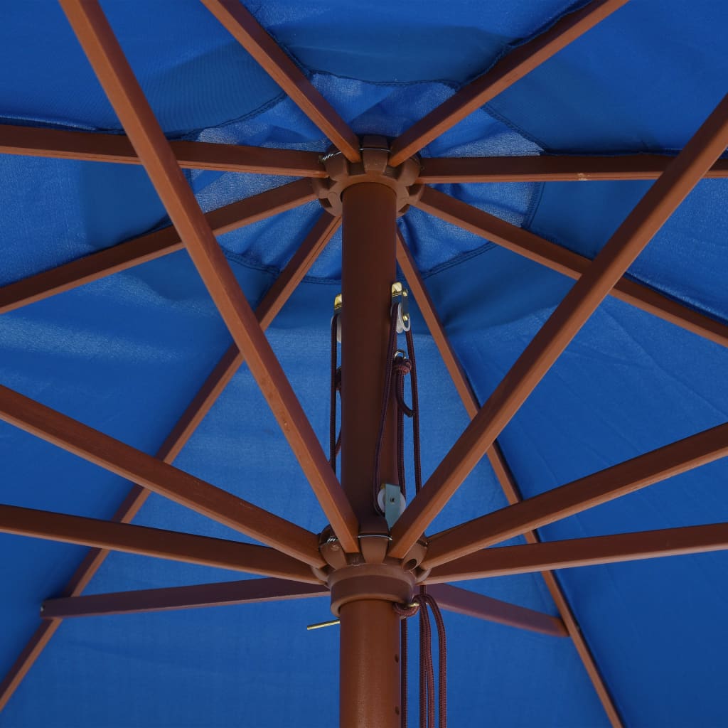 vidaXL Aurinkovarjo puurunko 350 cm sininen
