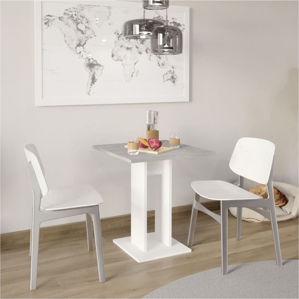 FMD Ruokapöytä 70 cm betoninharmaa ja valkoinen