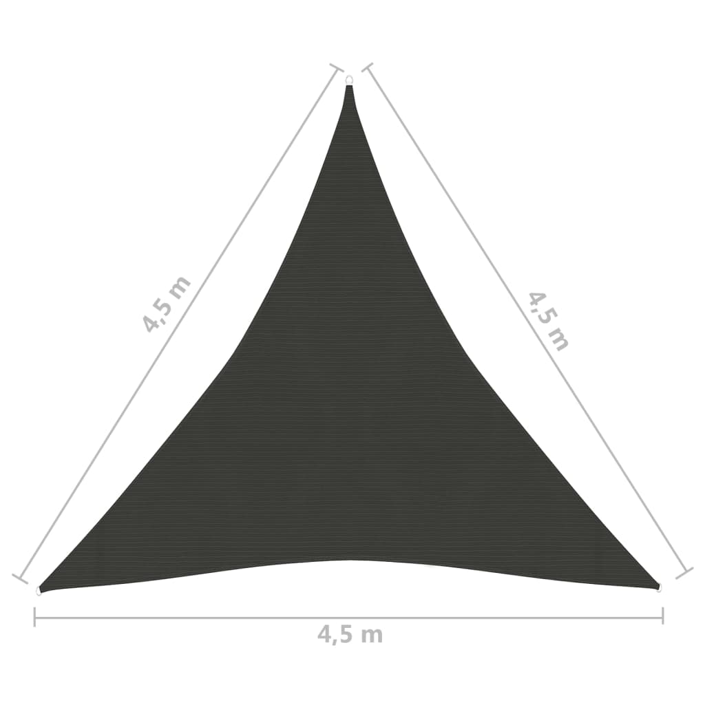 vidaXL Aurinkopurje 160 g/m² antrasiitti 4,5x4,5x4,5 m HDPE