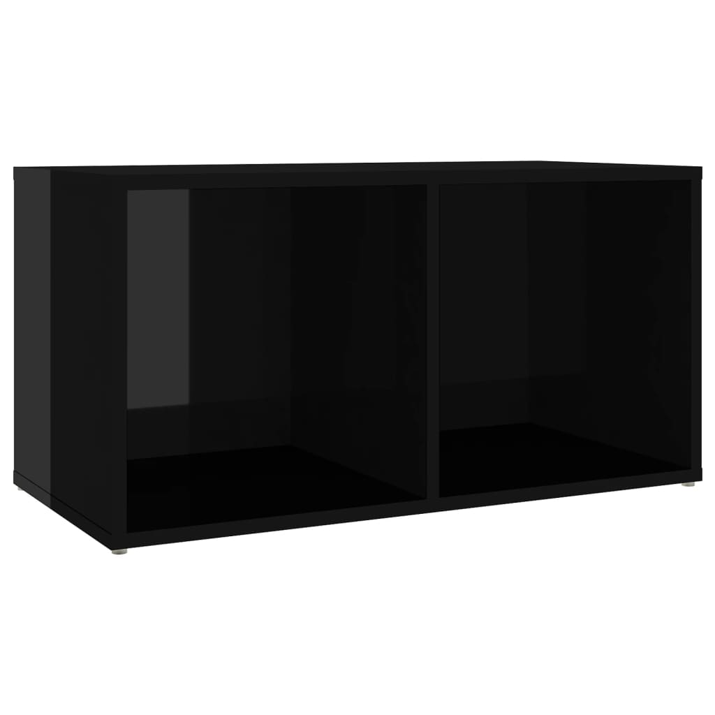 vidaXL TV-taso korkeakiilto musta 72x35x36,5 cm lastulevy