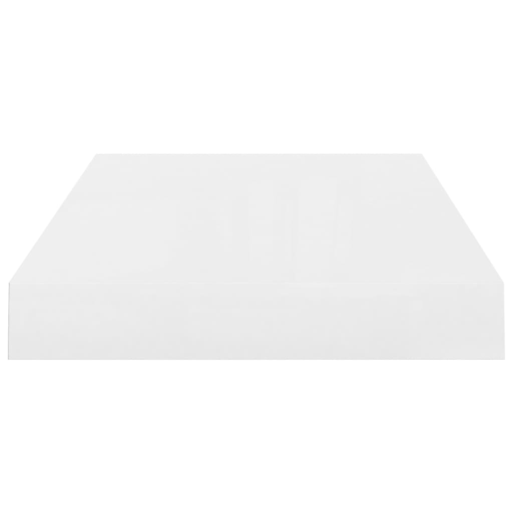 vidaXL Kelluva seinähylly korkeakiilto valkoinen 40x23x3,8 cm MDF