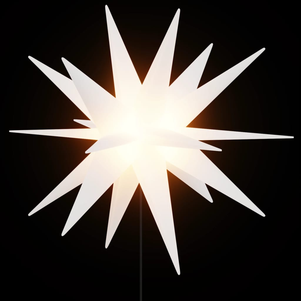 vidaXL Joulun LED-tähtivalo maapiikillä taitettava valkoinen 57 cm