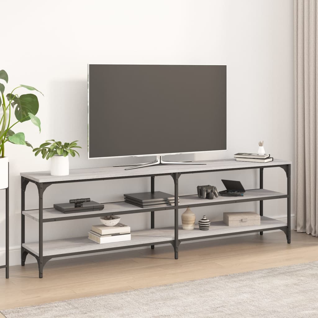 vidaXL TV-taso harmaa Sonoma 160x30x50 cm tekninen puu