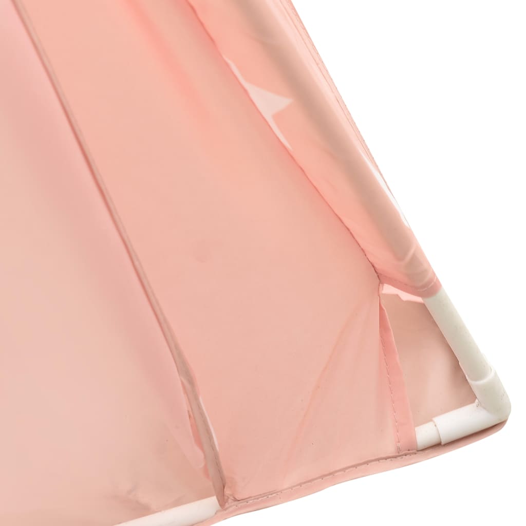 vidaXL Lasten tiipiiteltta + laukku polyesteri pinkki 115x115x160cm