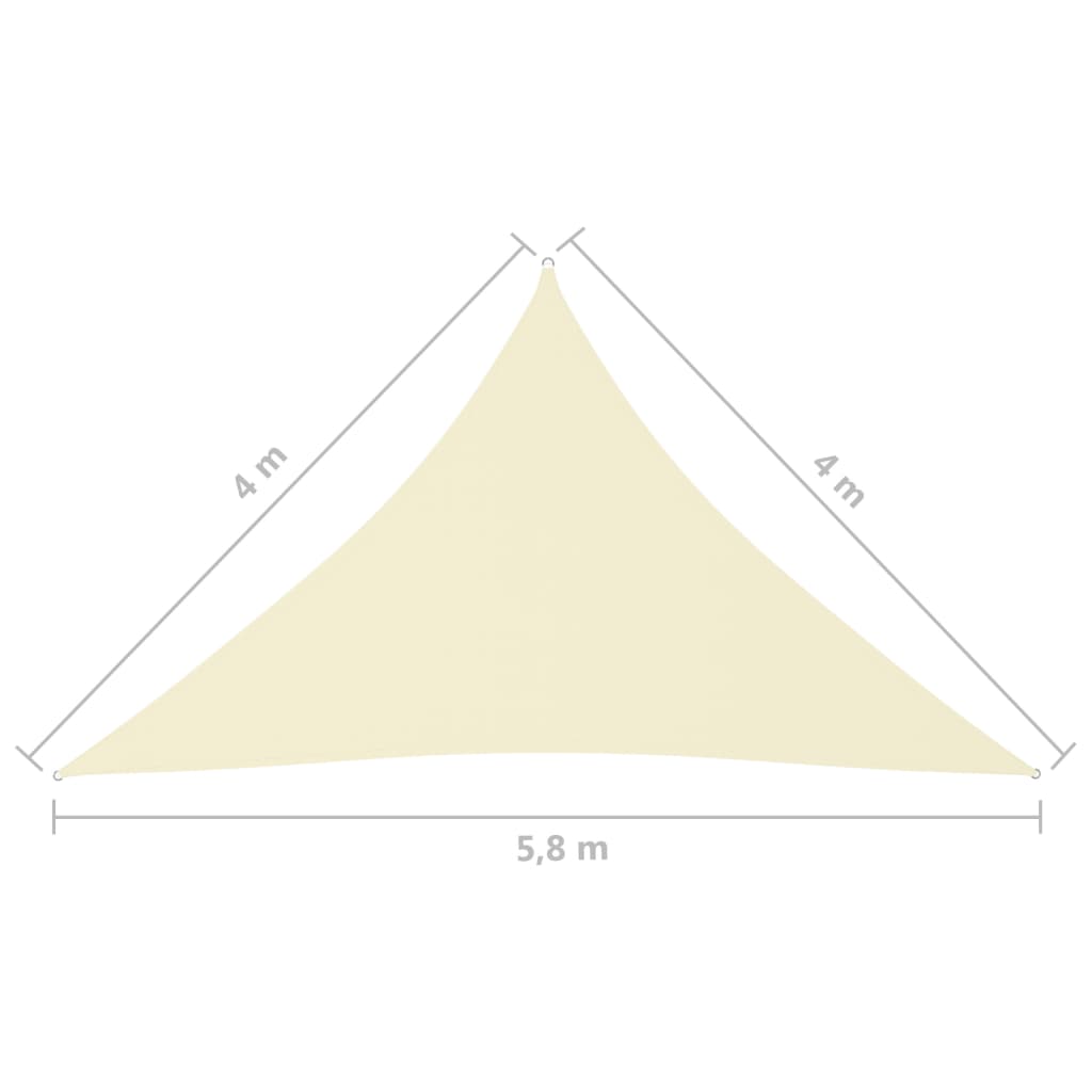 vidaXL Aurinkopurje Oxford-kangas kolmio 4x4x5,8 m kerma