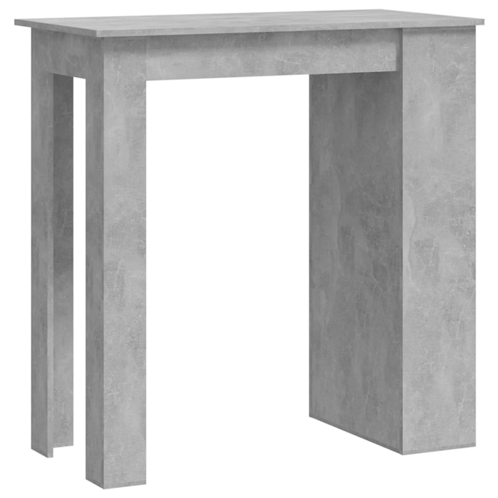 vidaXL Baaripöytä säilytystelineellä betoninharmaa 102x50x103,5 cm