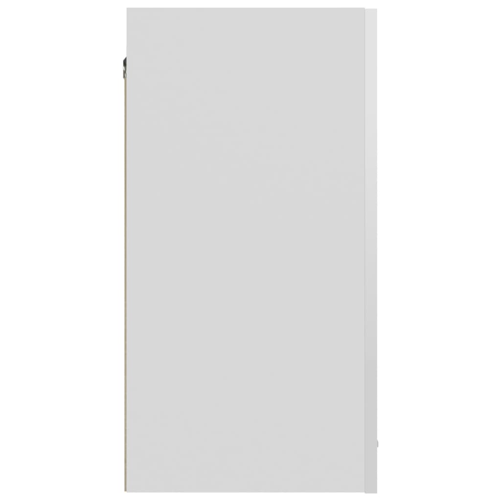 vidaXL Seinäkaappi korkeakiilto valkoinen 60x31x60 cm lastulevy