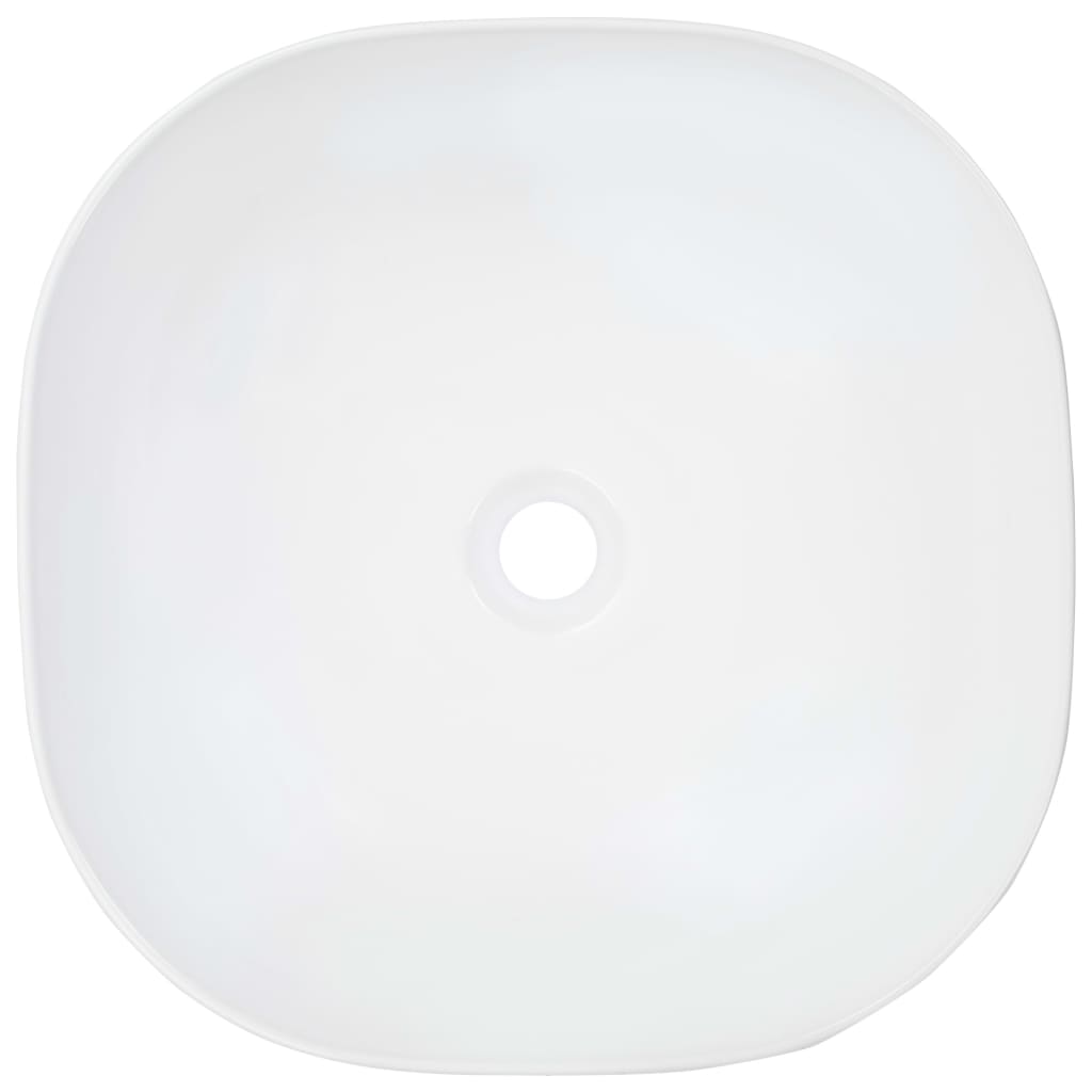 vidaXL Pesuallas 42,5x42,5x14,5 cm keraaminen valkoinen