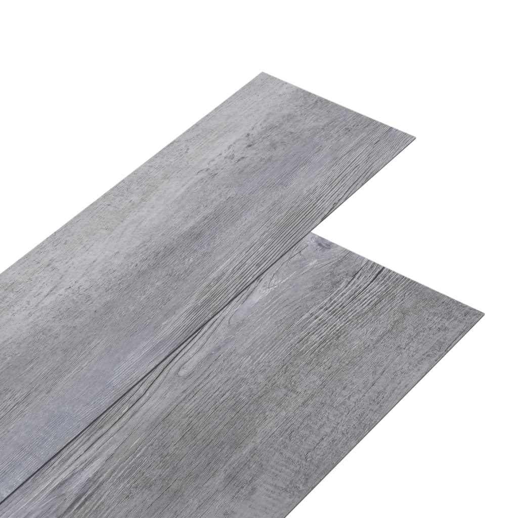 vidaXL PVC-lattialankut 5,02 m² 2 mm itseliimautuva matta puu harmaa