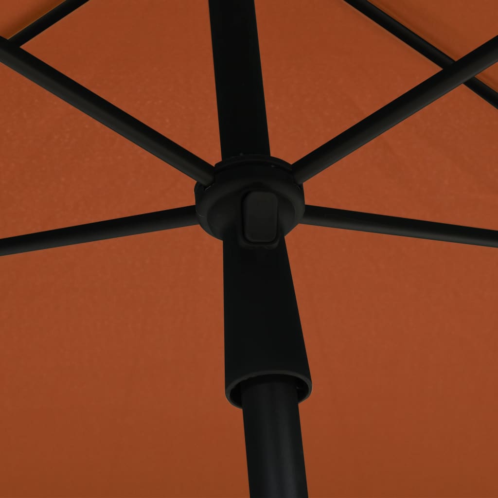 vidaXL Puutarhan aurinkovarjo tangolla 210x140 cm terrakotta