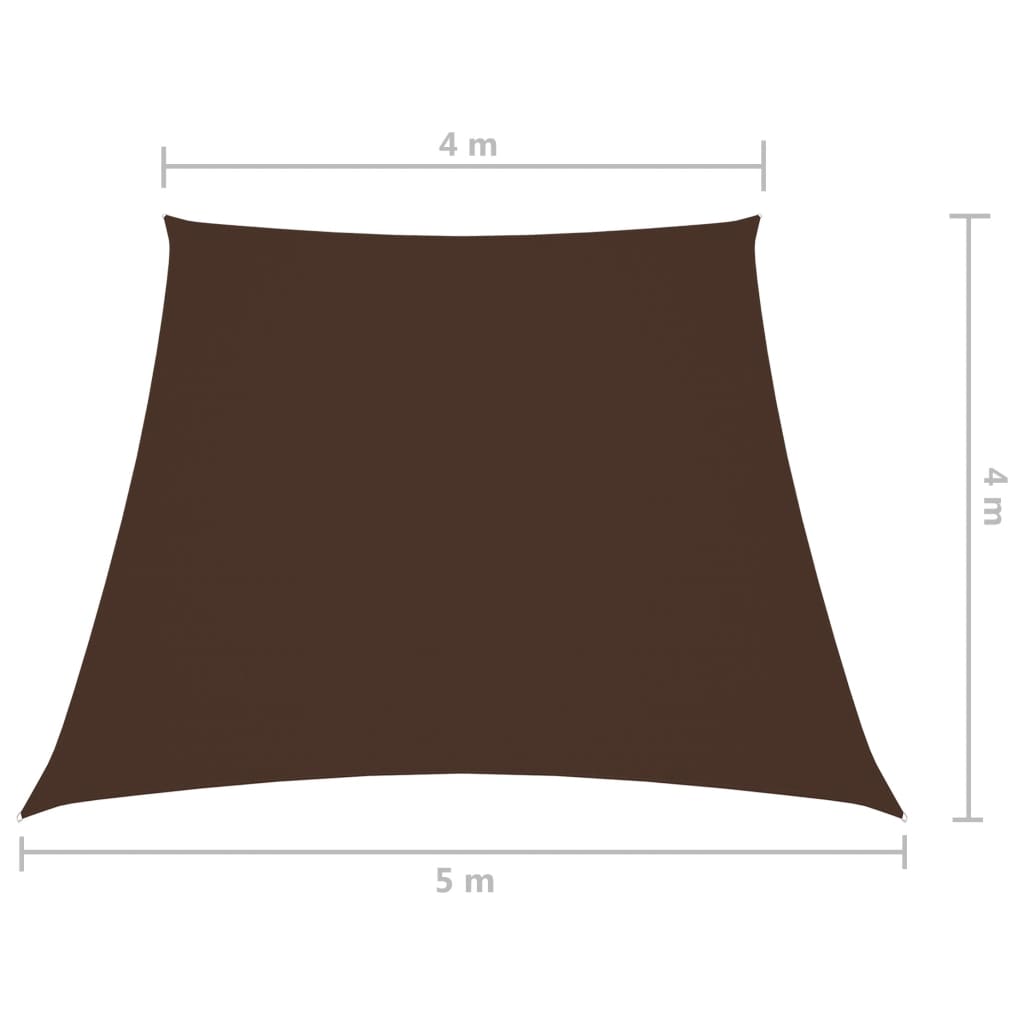 vidaXL Aurinkopurje Oxford-kangas puolisuunnikas 4/5x4 m ruskea