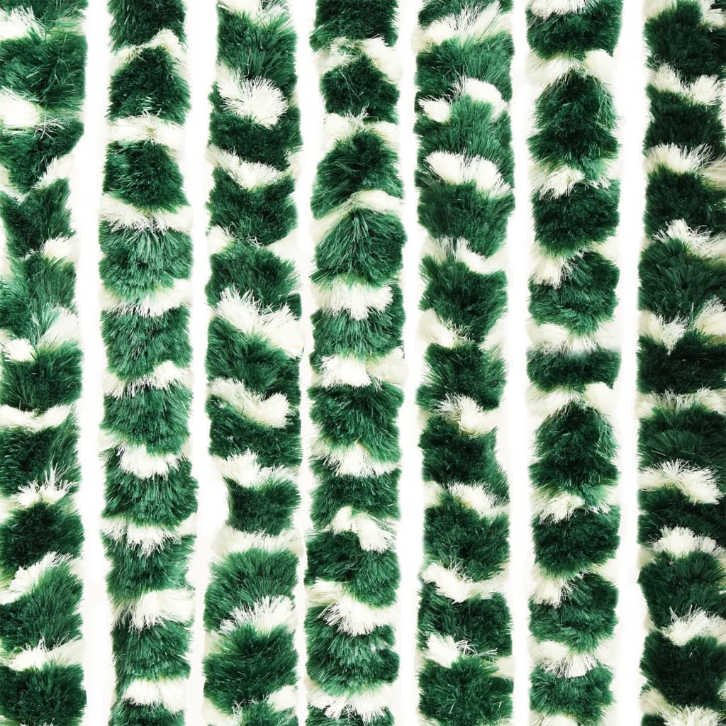 vidaXL Hyönteisverho vihreä ja valkoinen 90x200 cm chenille