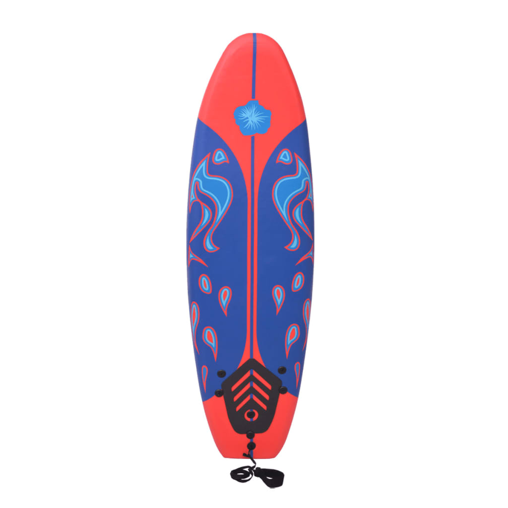 vidaXL Surffilauta Sininen ja punainen 170 cm