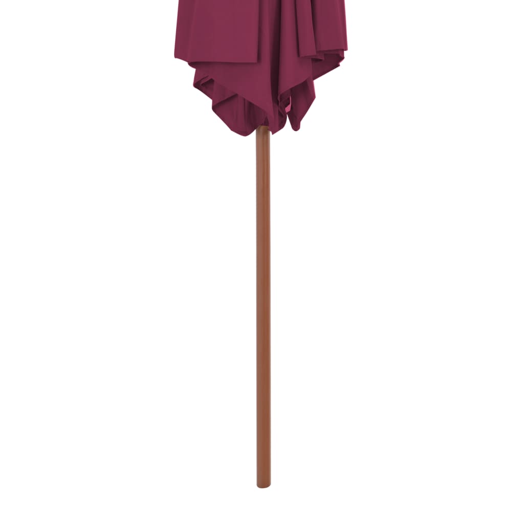 vidaXL Aurinkovarjo puurunko 270 cm viininpunainen