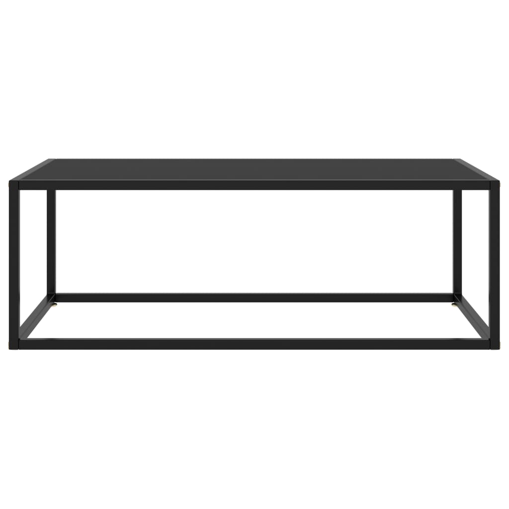 vidaXL Sohvapöytä musta mustalla lasilla 100x50x35 cm