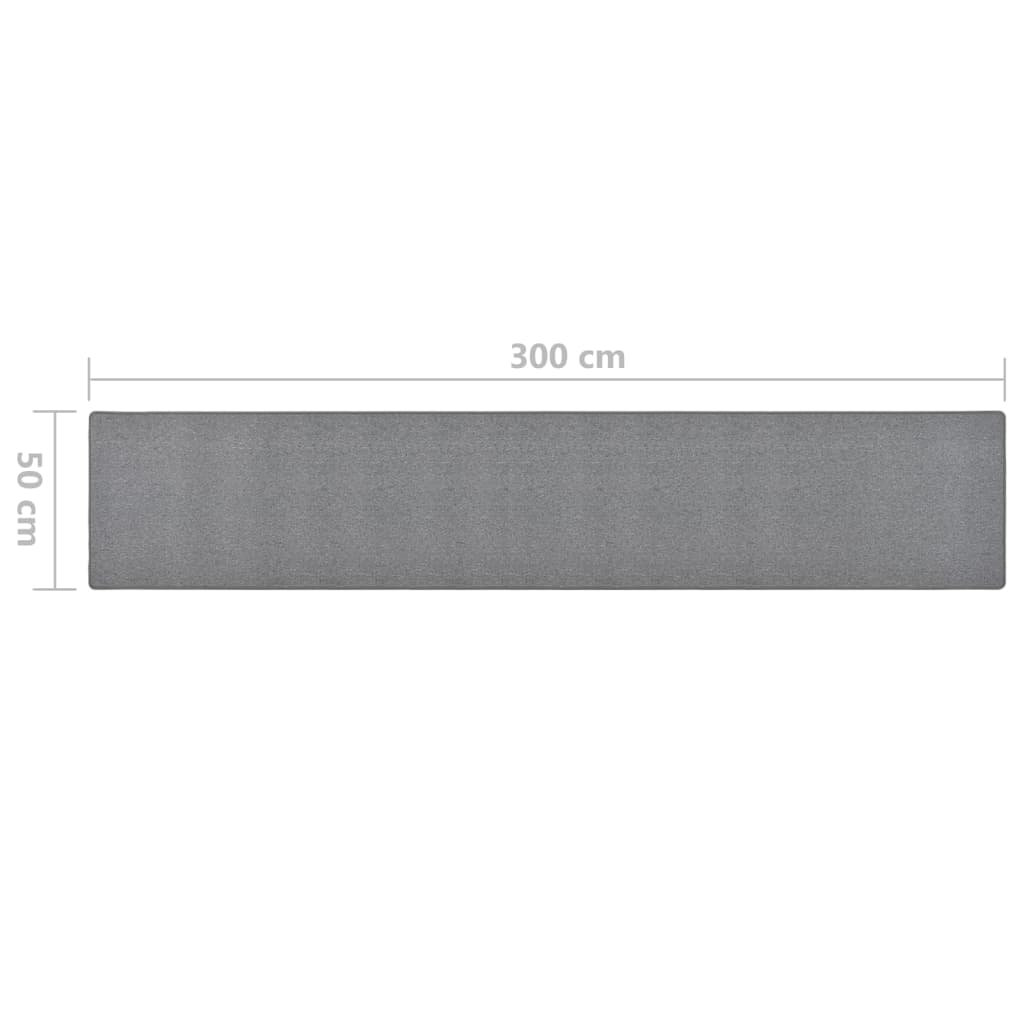 vidaXL Käytävämatto tummanharmaa 50x300 cm