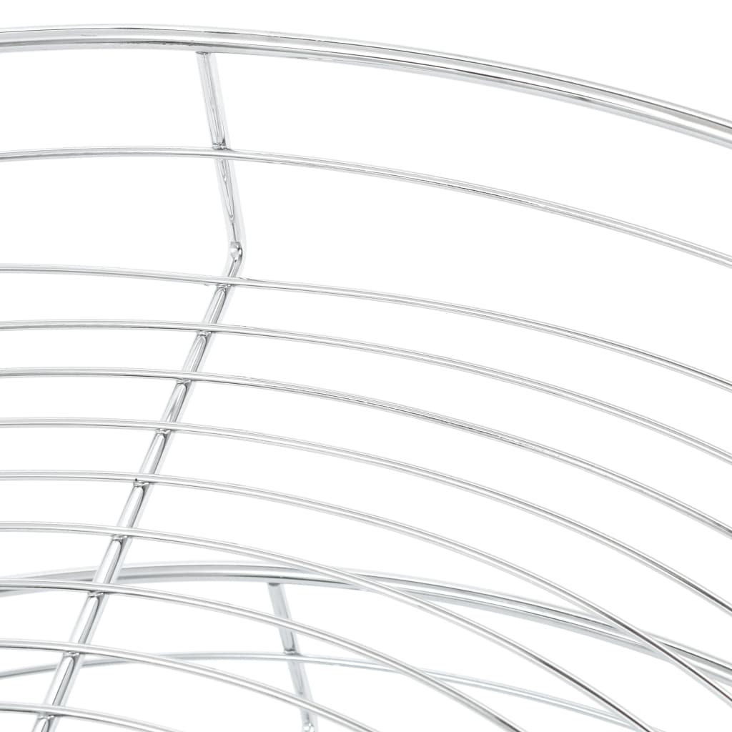 vidaXL 2-kerroksinen keittiön ritilähylly hopea 270° 71x71x80 cm