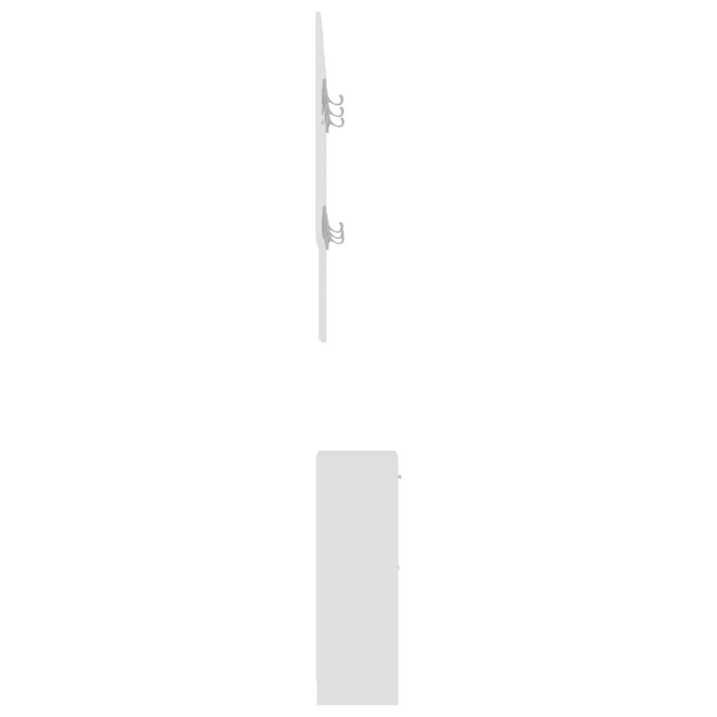 vidaXL Eteisen säilytysyksikkö valkoinen 100x25x76,5 cm lastulevy