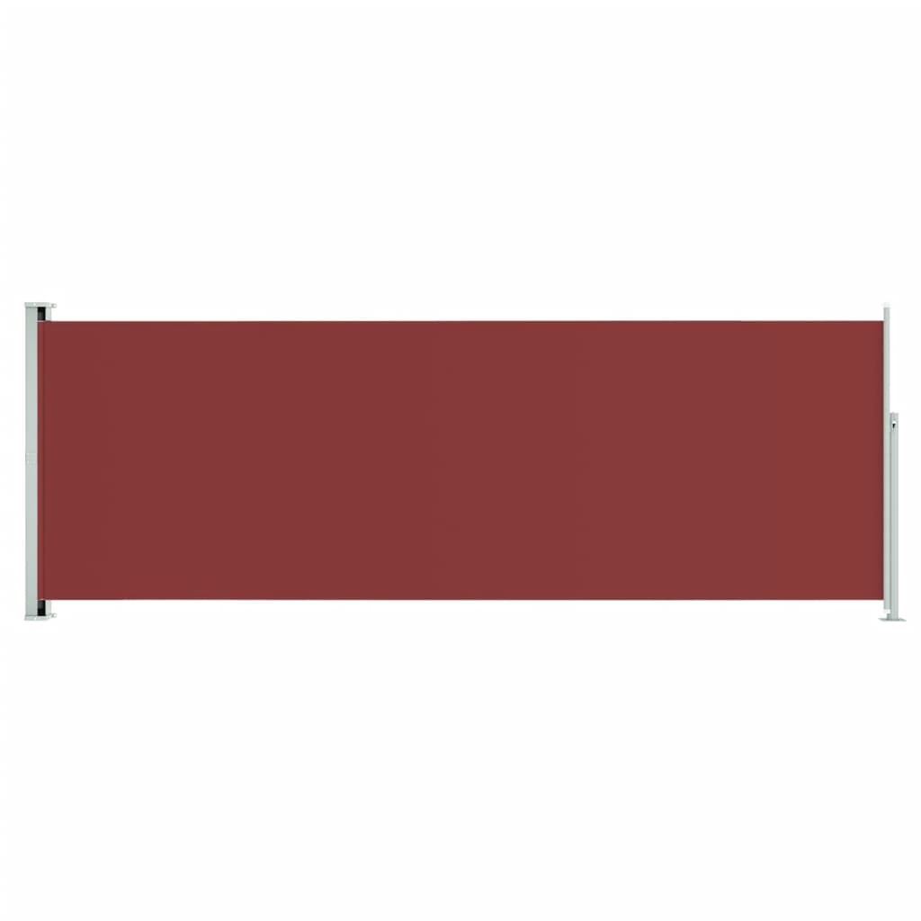 vidaXL Sisäänvedettävä terassin sivumarkiisi 220x600 cm punainen