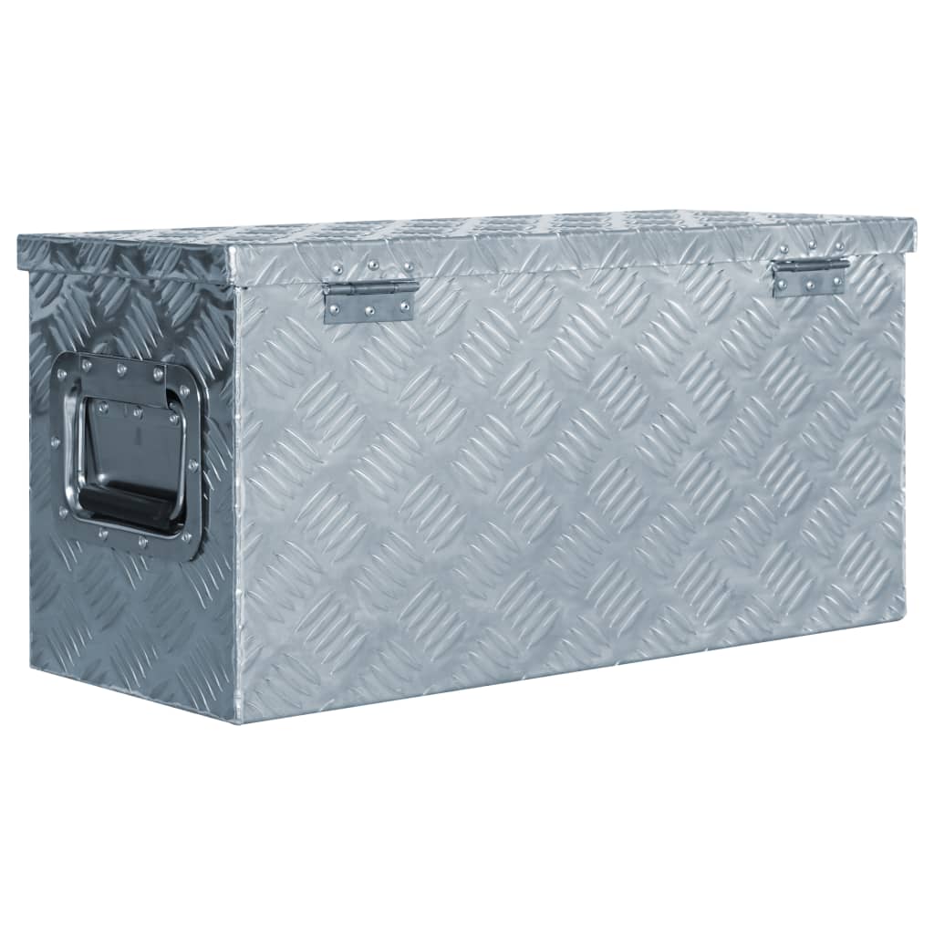 vidaXL Alumiinilaatikko 61,5x26,5x30 cm hopea