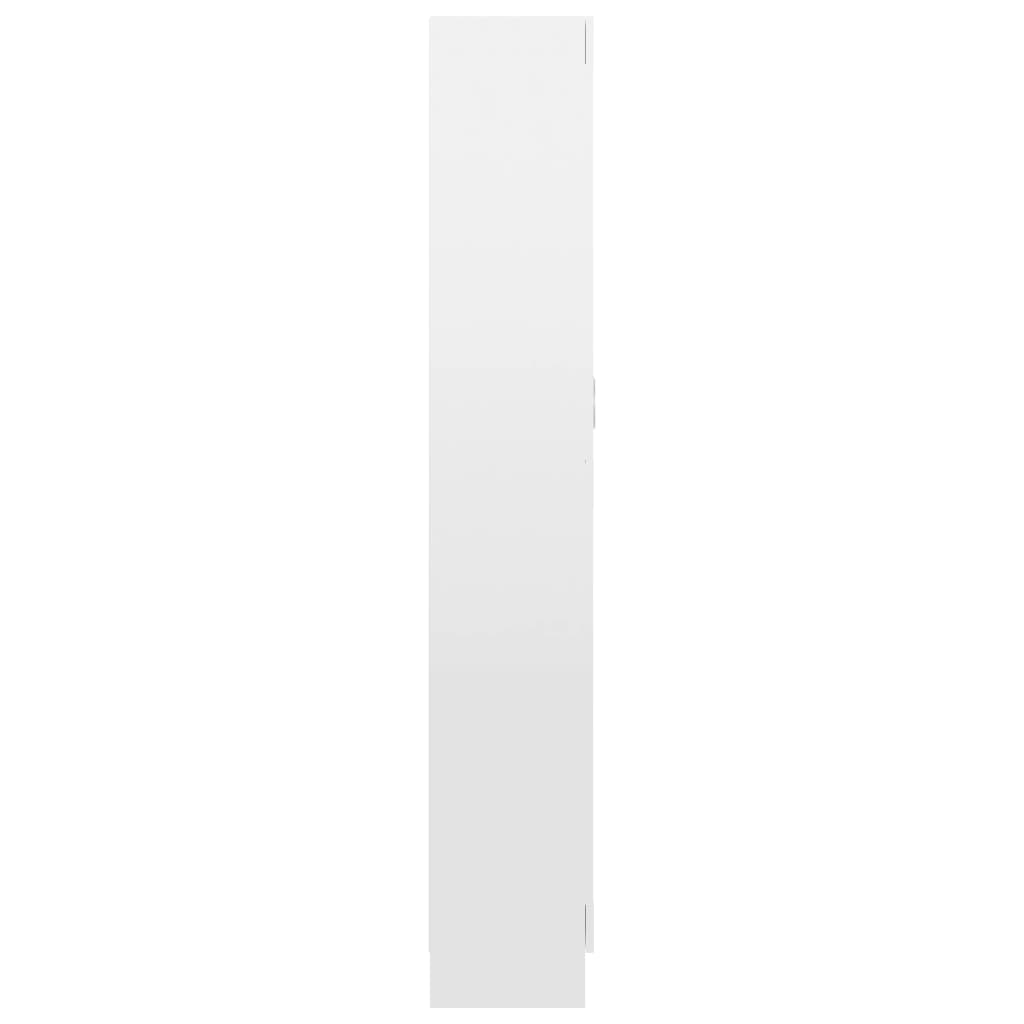 vidaXL Kirjahylly korkeakiilto valkoinen 82,5x30,5x185,5 cm lastulevy