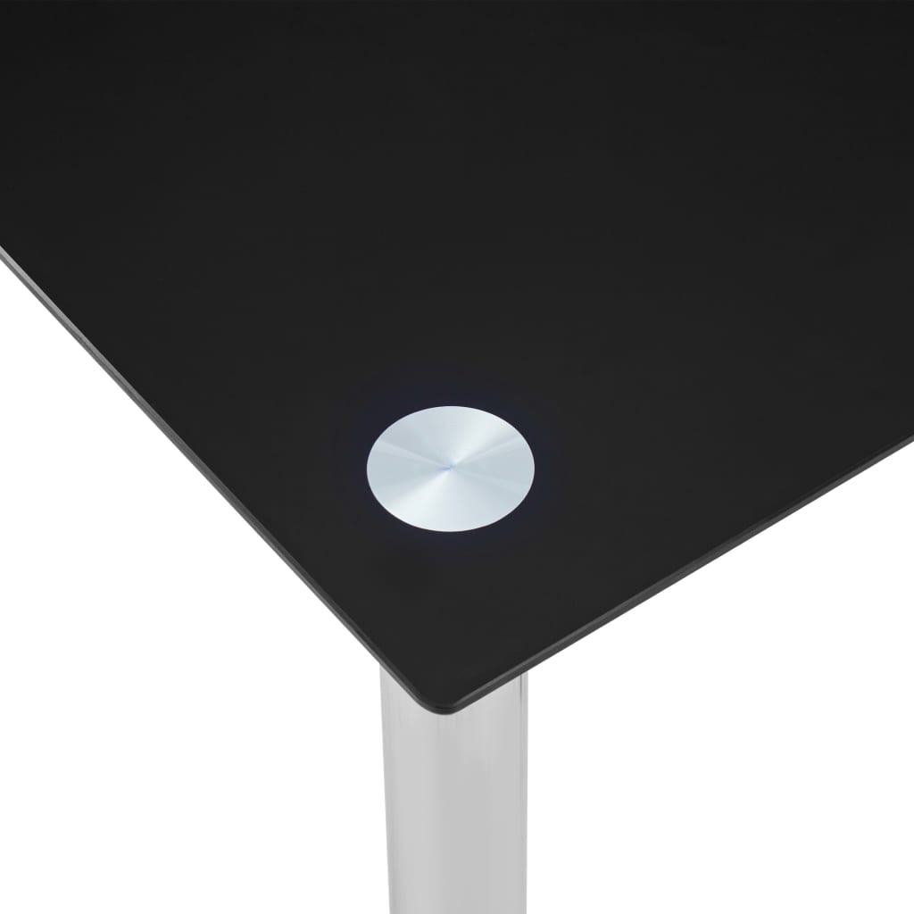 vidaXL Ruokapöytä musta 120x60x75 cm karkaistu lasi